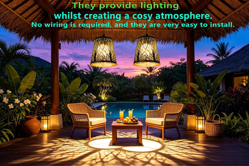 Solar Hanging Chandelier, Outdoor Light with Remote Control
