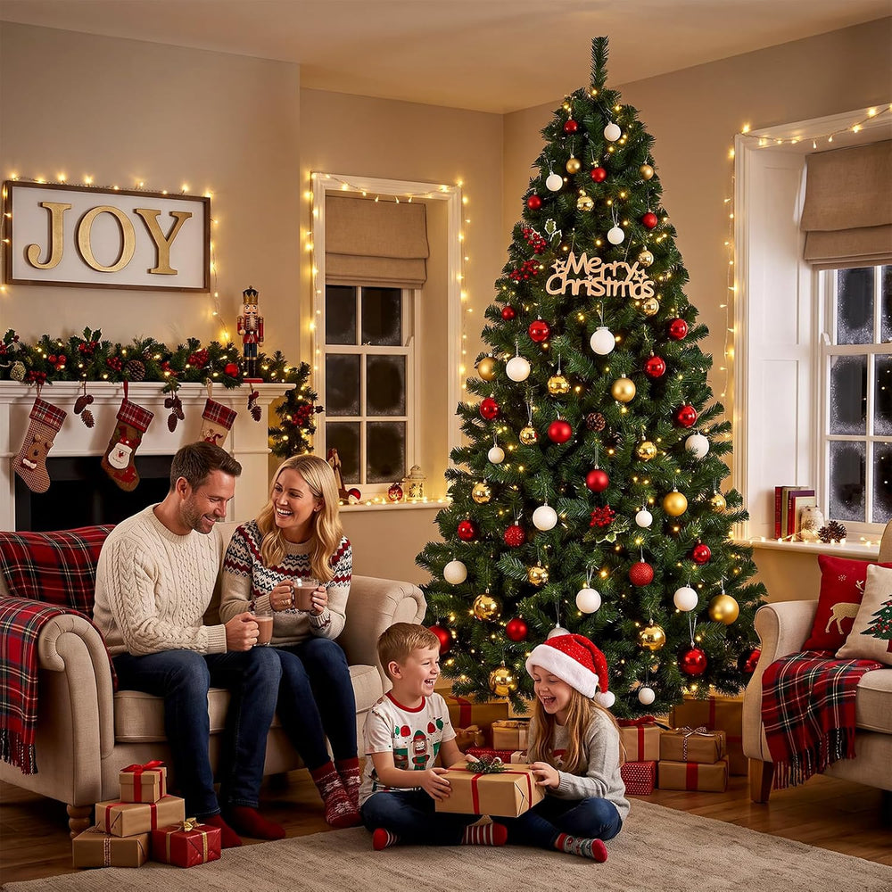 Garvee 7.5ft Premium Unlit Artificial Christmas Tree, 1346 Branch Tips