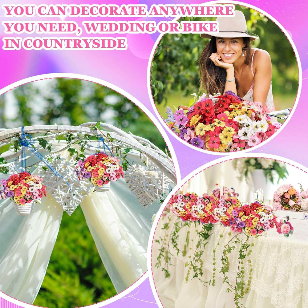 Lyrow Violet Artificial Flowers, Cluster, Classic Colors