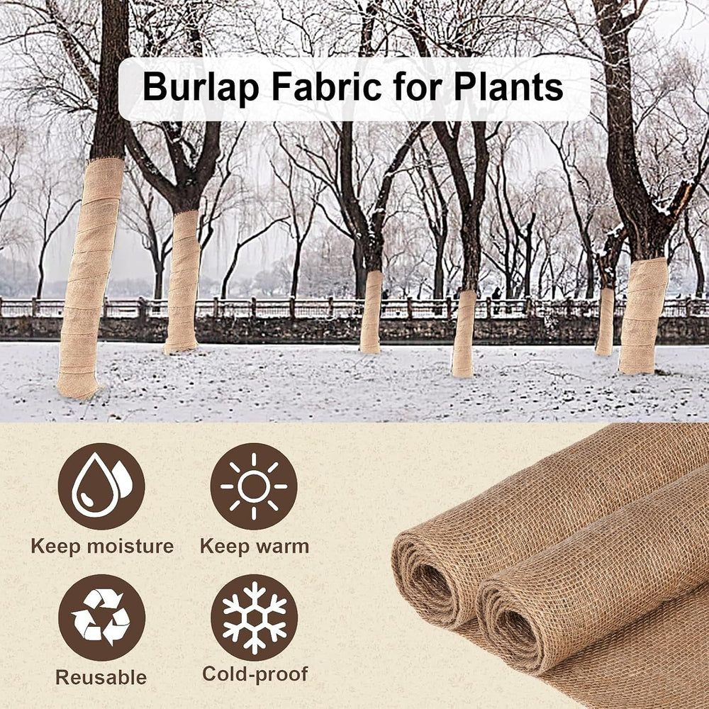 40" x50 Feet Burlap Fabric Natural Burlap Roll Multipurpose Burlap Tree ...