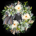 WREATHOME Lambs Ear Wreaths for Farmhouse Front Door Outside Year Round