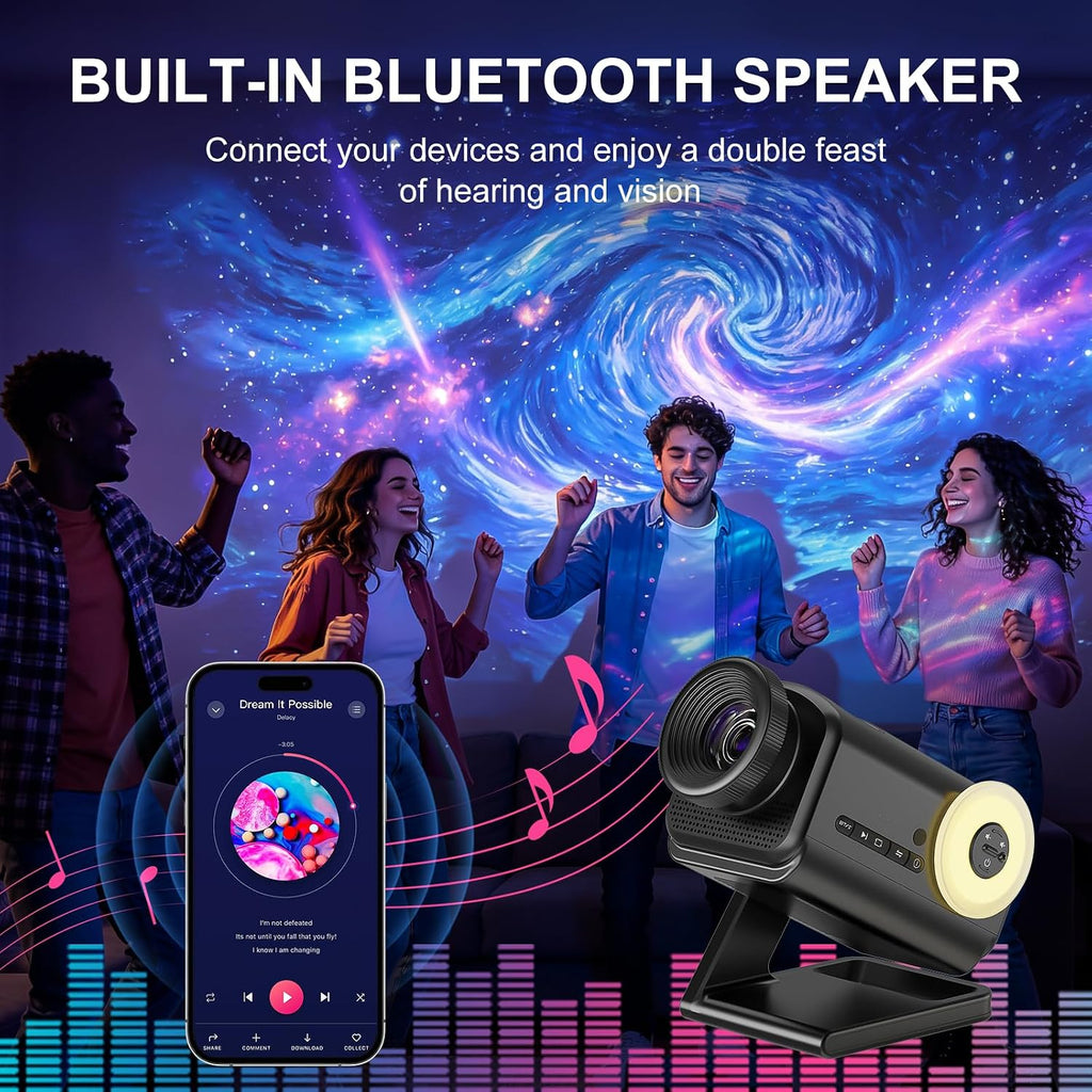 3d holographic galaxy projector, black built-in 60 scene, close-up detail