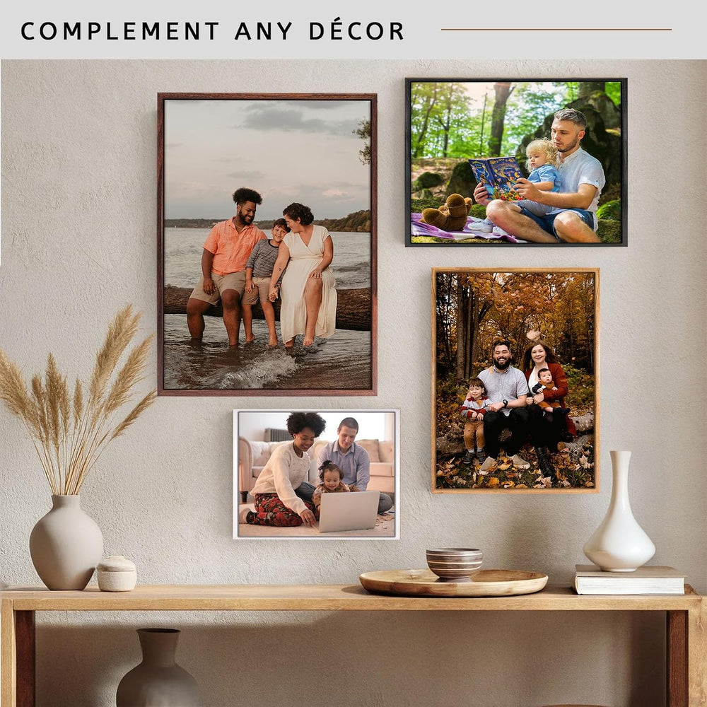 24x36 Inch Canvas Floater Frame for 1–1.25" Deep Canvas, Dark Brown