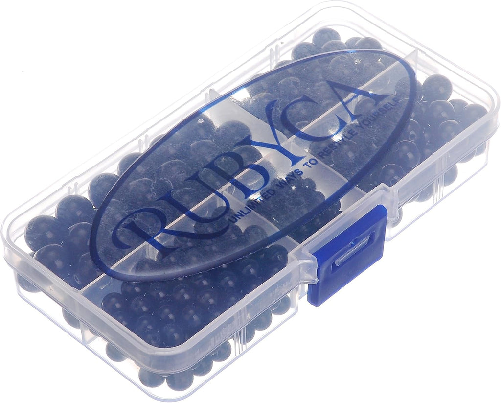 rubyca natural black obsidian round loose bead organizer shown in use