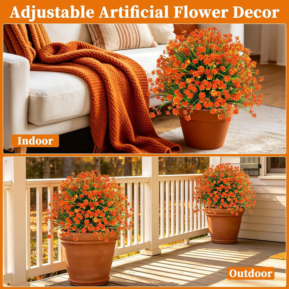 2 Pack Fall Artificial Flower Topiary Balls with Ground Spike