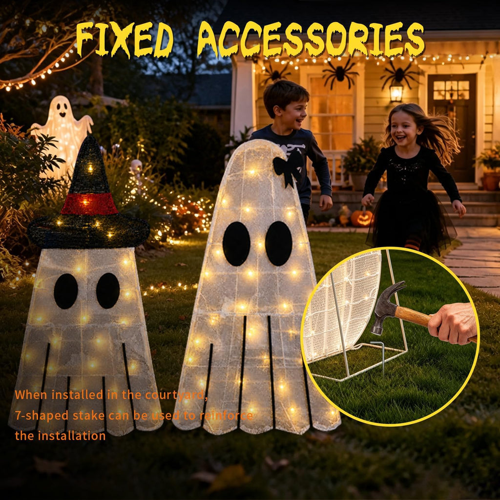30inch halloween decorations outdoor light up ghost decor showing dimensions