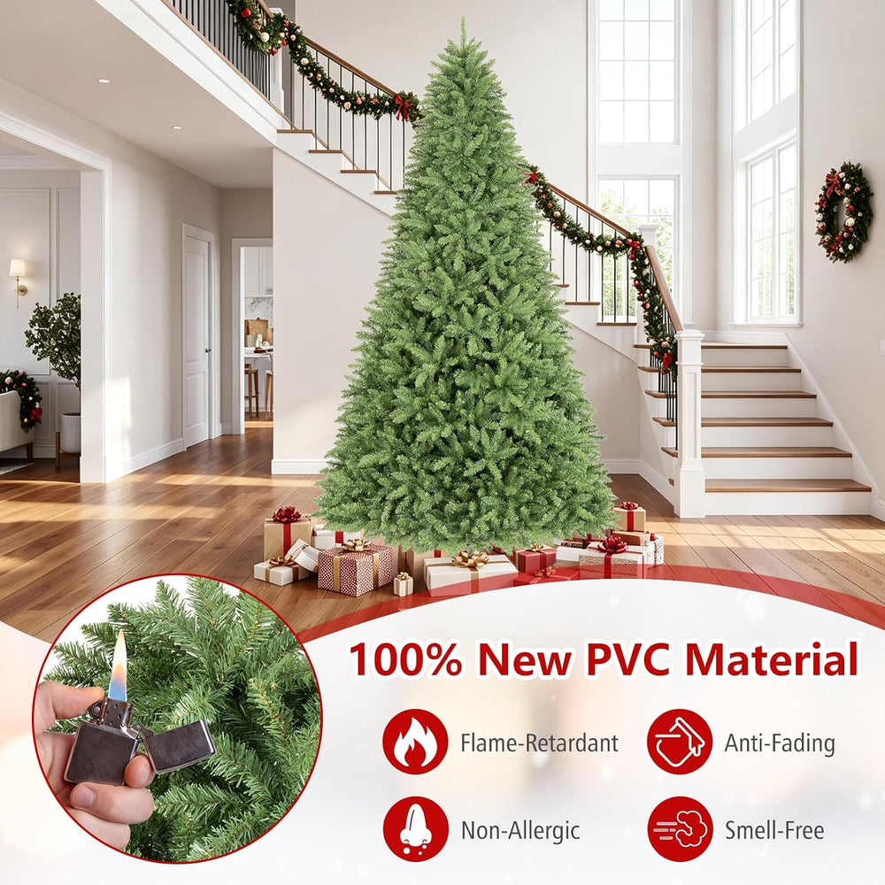 Goplus 9 ft Artificial Christmas Tree with 4026 Lush PVC Branch Tips