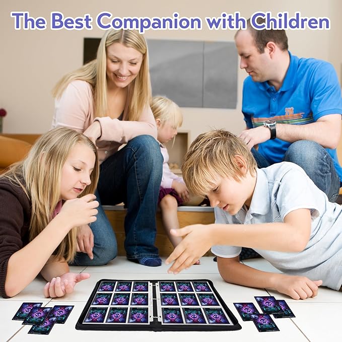 9 Pocket Card Binder for MTG/YGO/PTCG/Game Cards, Holds 900 Cards,Premium Card Collector Book for TCG Players,Toys Gifts for Kids(purple)