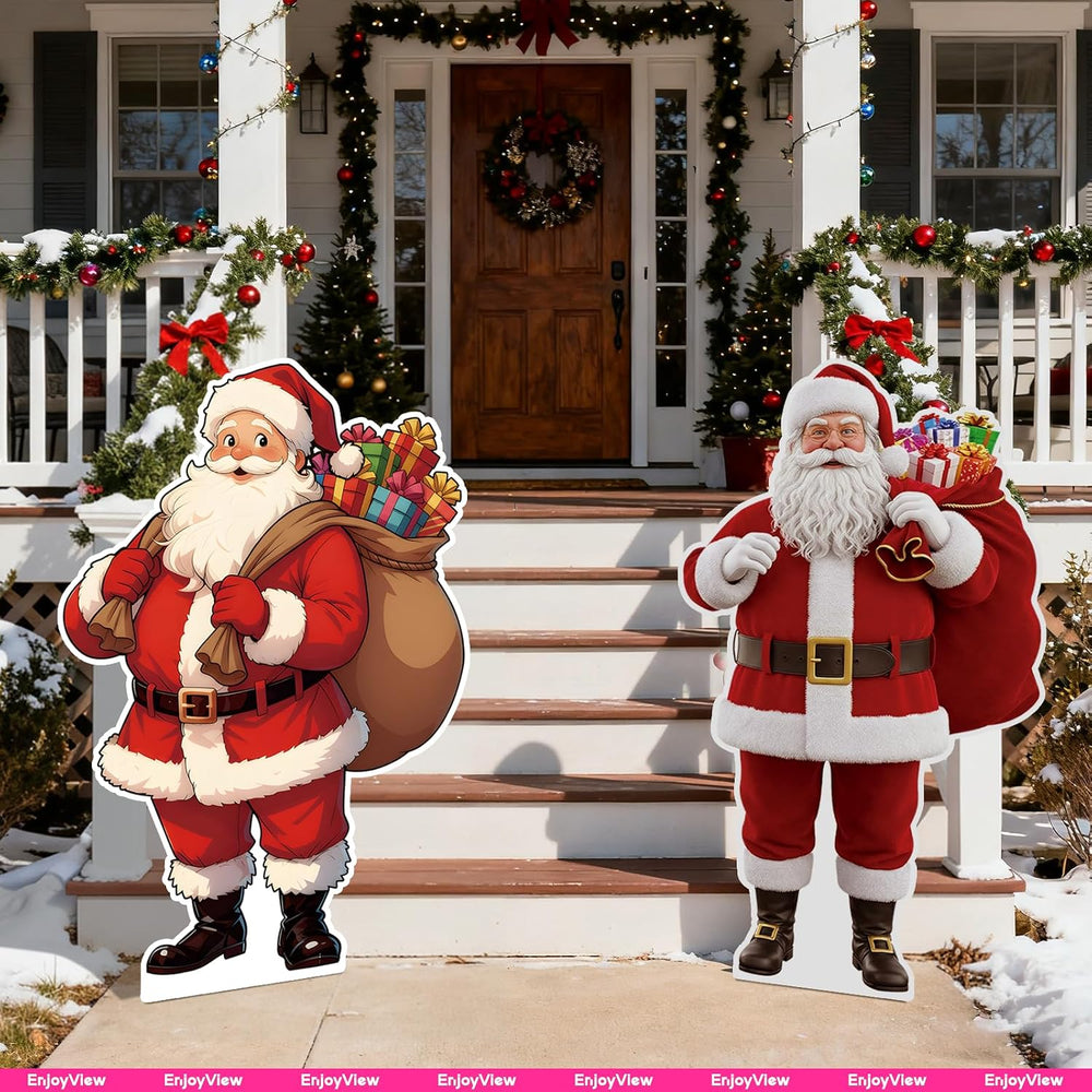 Xmas Cardboard Cutout Standup Santa Claus, 5FT, Party Photo Prop