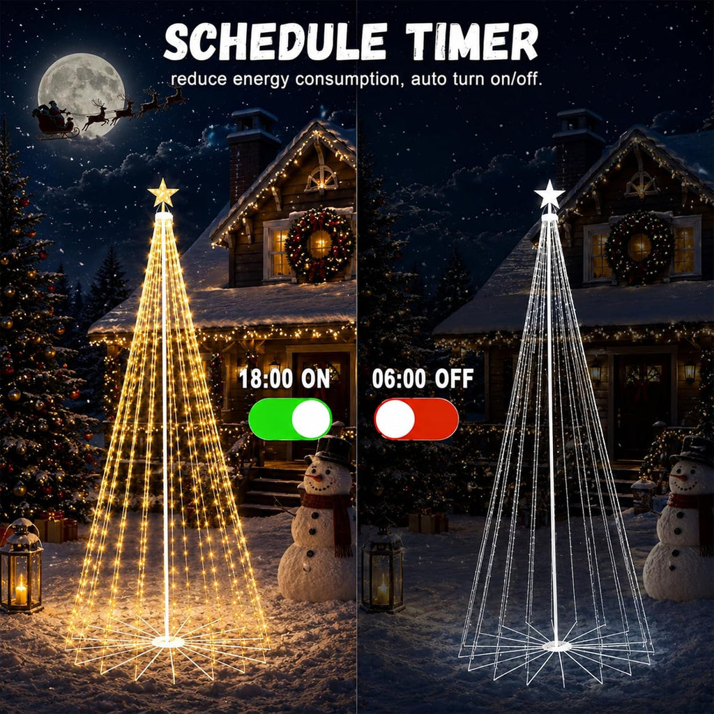 10ft smart outdoor halloween tree lights pop up, package contents