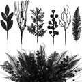 Vertintong 66 Pcs Black Christmas Glitter Picks and Sprays