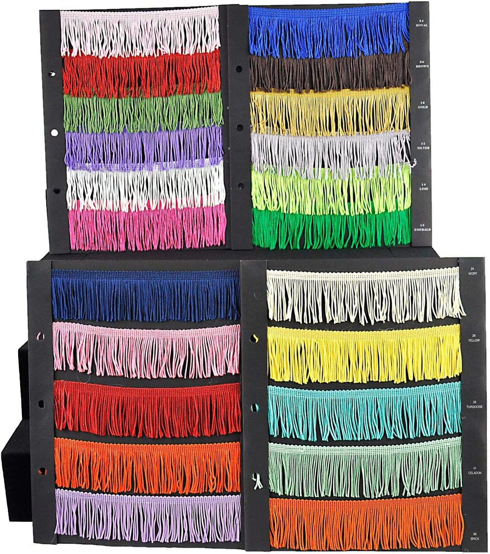 Chainette Fringe 2 inch P-7043-02 Black in 10 Yard Roll (Pack of 3)