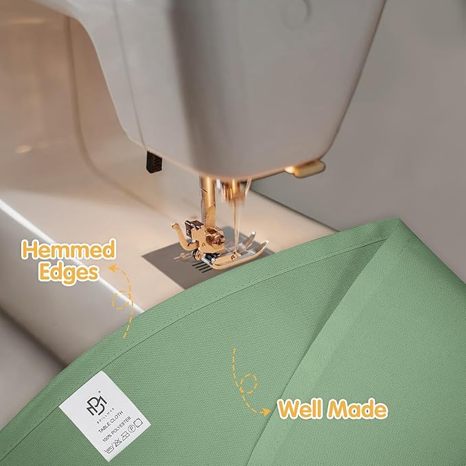 BRILLMAX 6 Pack Sage Green Round Tablecloths 90 Inch - Circle Bulk Linen Polyester Fabric Washable Table Cloth Cover for Wedding Reception Banquet Birthday Party Buffet Restaurant