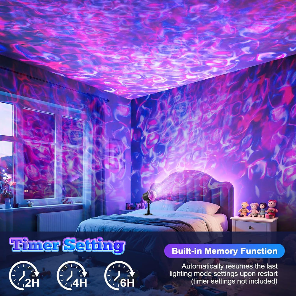 (2 Pack) Halloween Christmas Projector Lights Outdoor - RGBW Ocean Wave LED L...