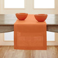 Solino Home Linen Pumpkin Table Runner 144 Inches Long - 100% Pure Linen Extra Long Table Runner 14 x 144 Inch - Classic Hemstitch - Fall, Autumn, Halloween, Thanksgiving, Holiday