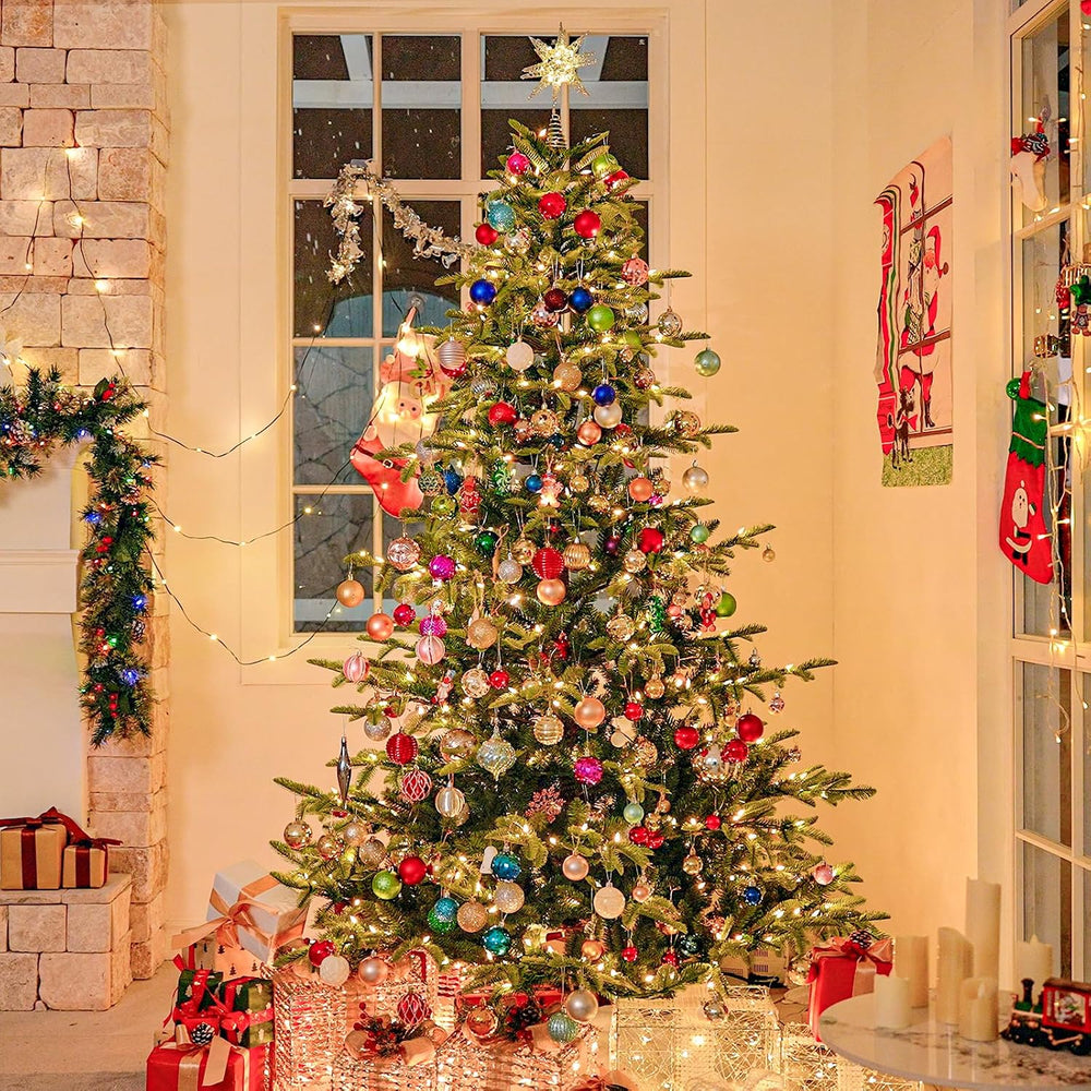 Hykolity 6 ft Prelit Sparse Christmas Tree with 330 Warm White LEDs
