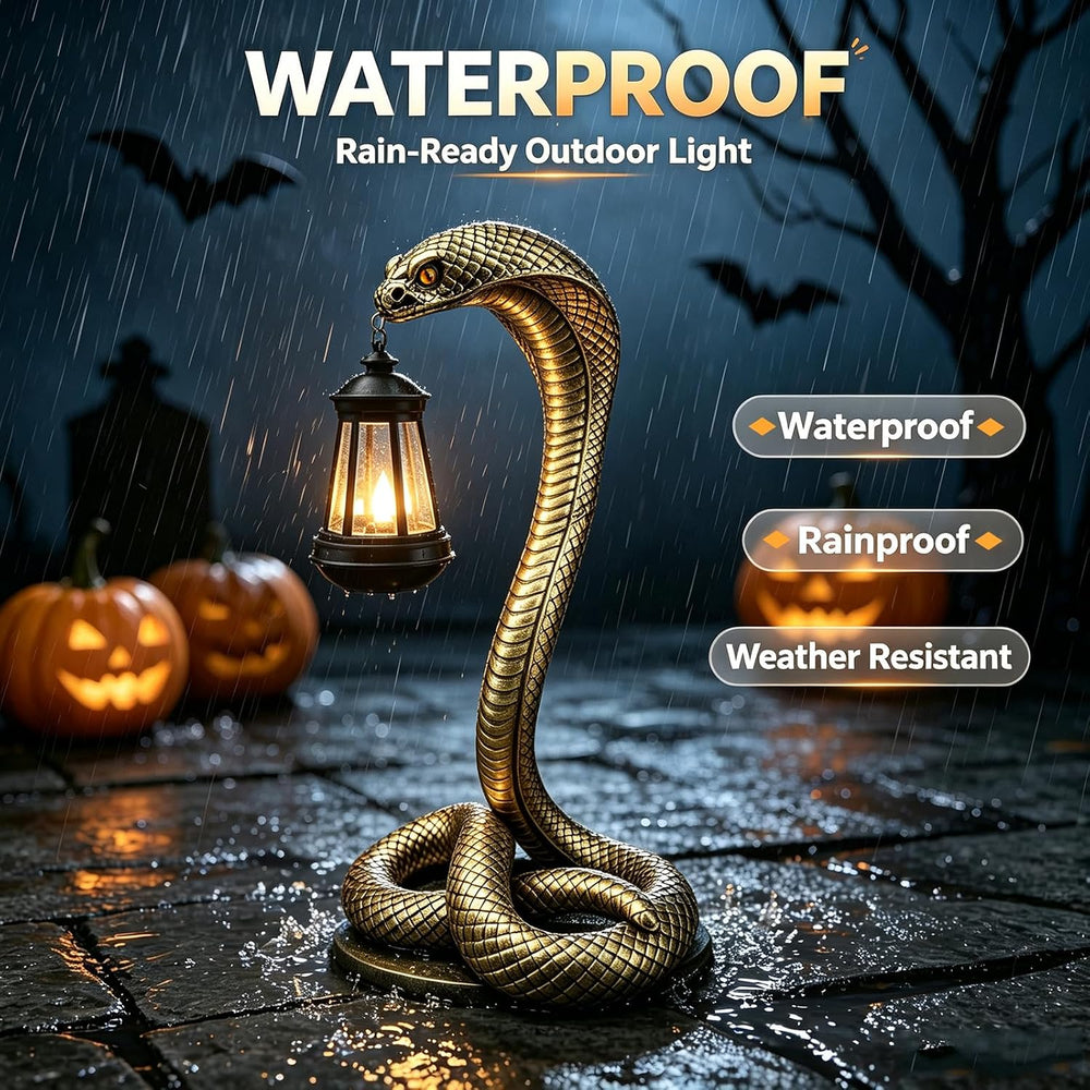 Halloween Decor Solar Snake Garden Statue,19.89'' Snake for Yard Lawn...