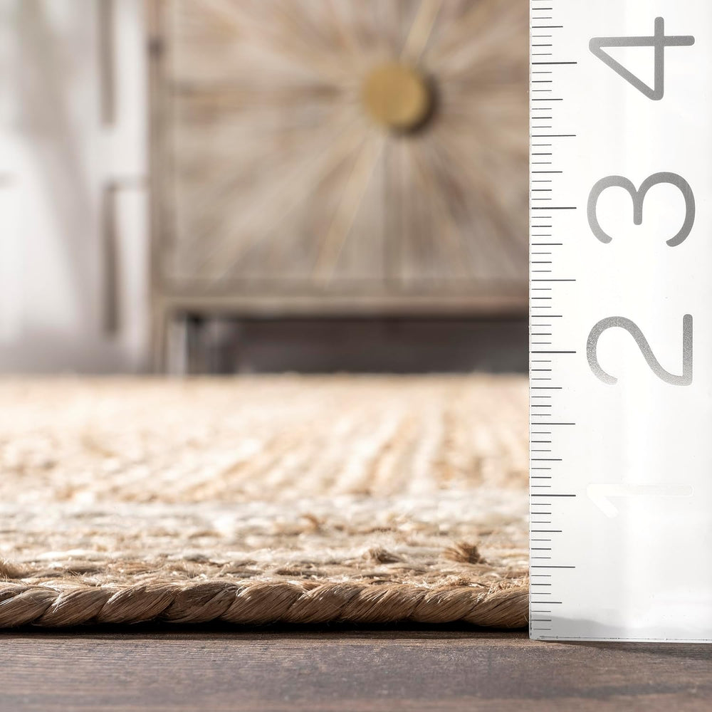 nuLOOM Rikki Off White Bordered Power Loomed Runner Rug, 2' x 6'