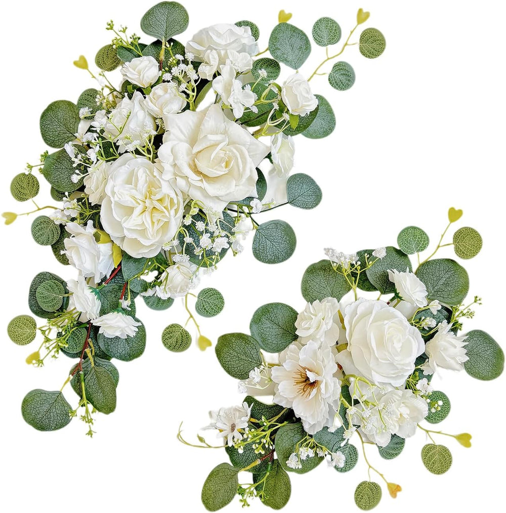 Odouzy Pack of 2 Wedding Arch, Artificial Flowers, Wedding Decor，Flower Garla...