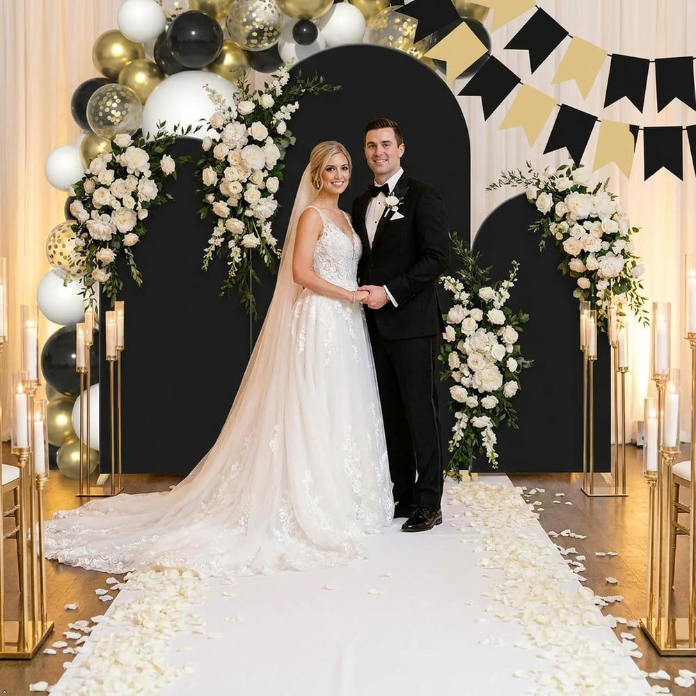 3PCS Metal Arch Backdrop Stand,6+6.6+7.2FT with Covers,Balloon Arch Stand