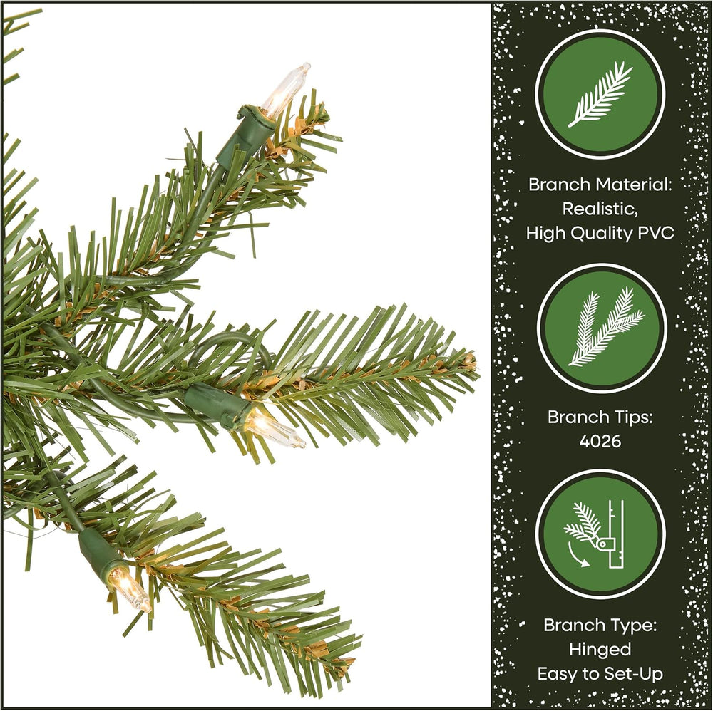 National Tree Company 9ft Pre-Lit Dunhill Fir Artificial Christmas Tree