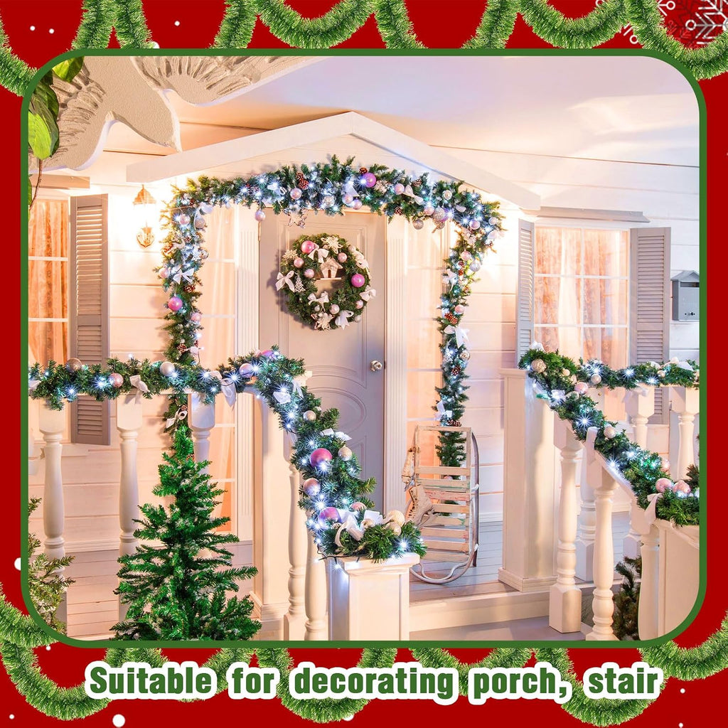 hotop 10 pcs 650 ft christmas garland bulk showing dimensions