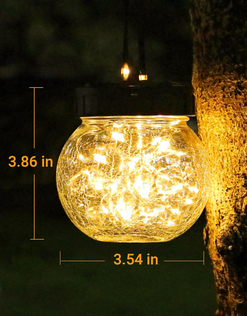 partphoner solar lights outdoor waterproof 12-pack, solar powered, close-up detail