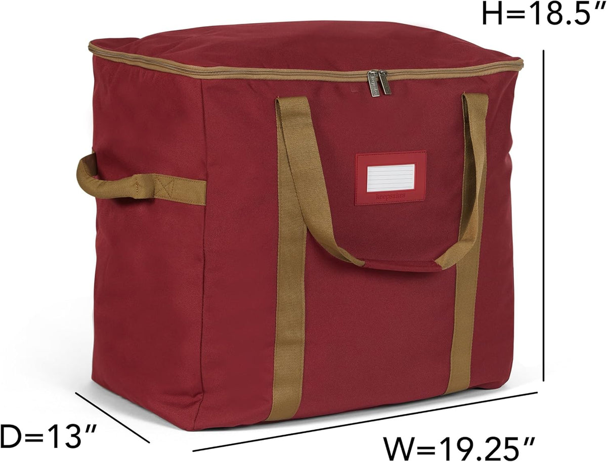 covermates adjustable ornament storage bag, 19.25" w x, side view