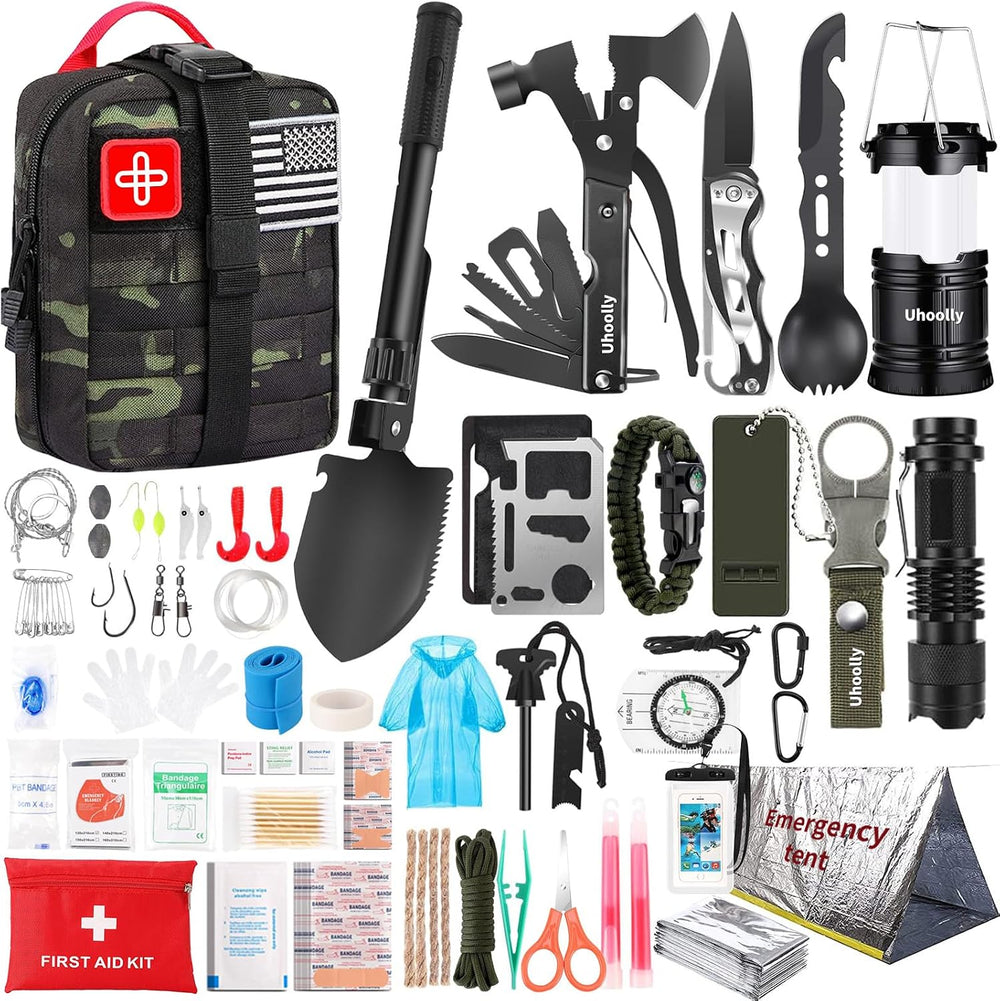 Survival Kit, Gifts for Men Women Teen Boys, 252 pcs Survival Gear and Equipm...