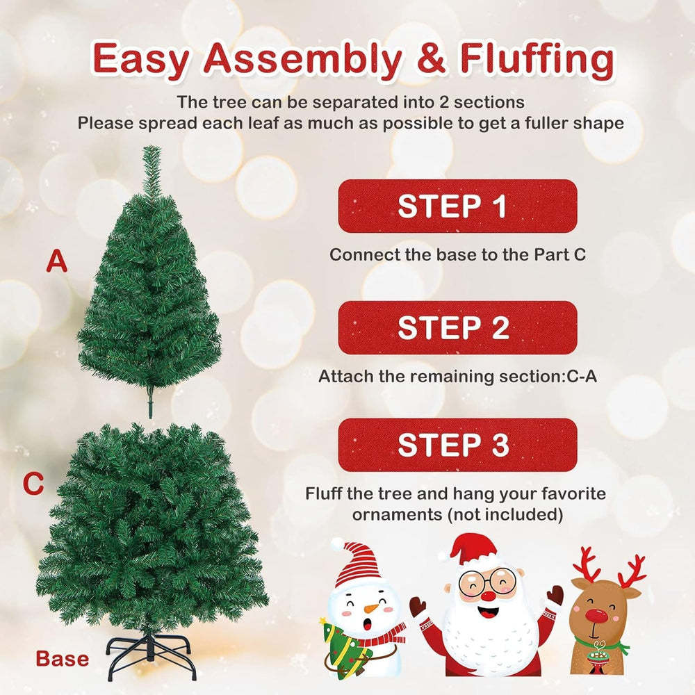 Goplus 5ft Artificial Christmas Tree with 350 PVC Branch Tips