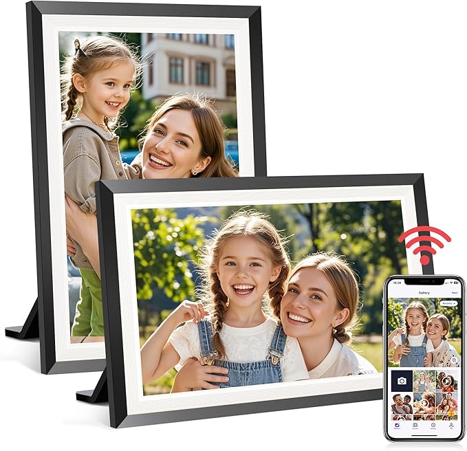 RCA 10.1" WiFi Digital Picture Frame, Electronic Photo Frames 32GB Storage, HD IPS Touch Screen WiFi Frame/Auto Rotate/Wall Mounted, Easy Setup in Uhale App to Share Photo/Video Anytime | (2 Pack)