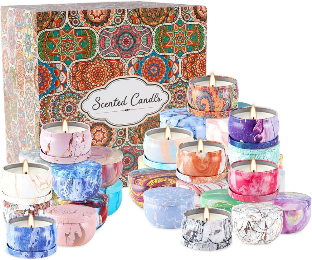 YOROXRG 36 Pack Scented Candles,Soy Wax Travel Tin Jar Candles,Aromatherapy C...