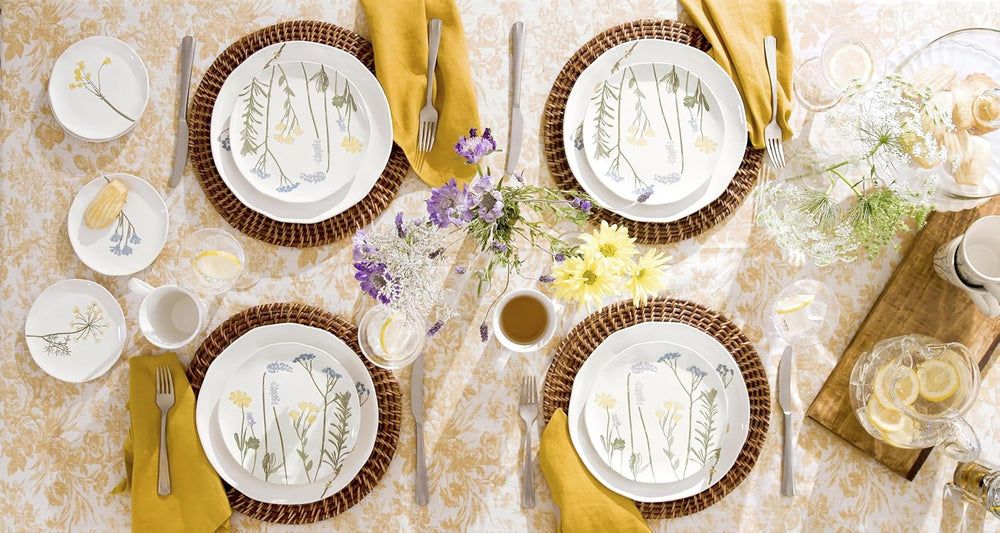 Lenox Wildflowers Tidbit Plate Set for 4, Small 6" Appetizer Plates 4-Piece