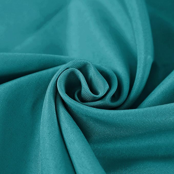 Rectangle Tablecloth 90x132 inch Washable Polyester Fabric Table Cloth for Wedding Party Dining Banquet Decoration（90x132, Teal）