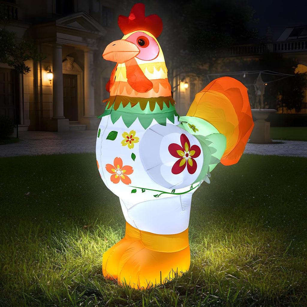 6ft christmas spring farm ranch rooster inflatables cute, package contents