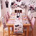 Newtay 13 Pcs Pastel Halloween Table Runner Placemats and Chair Cover Set