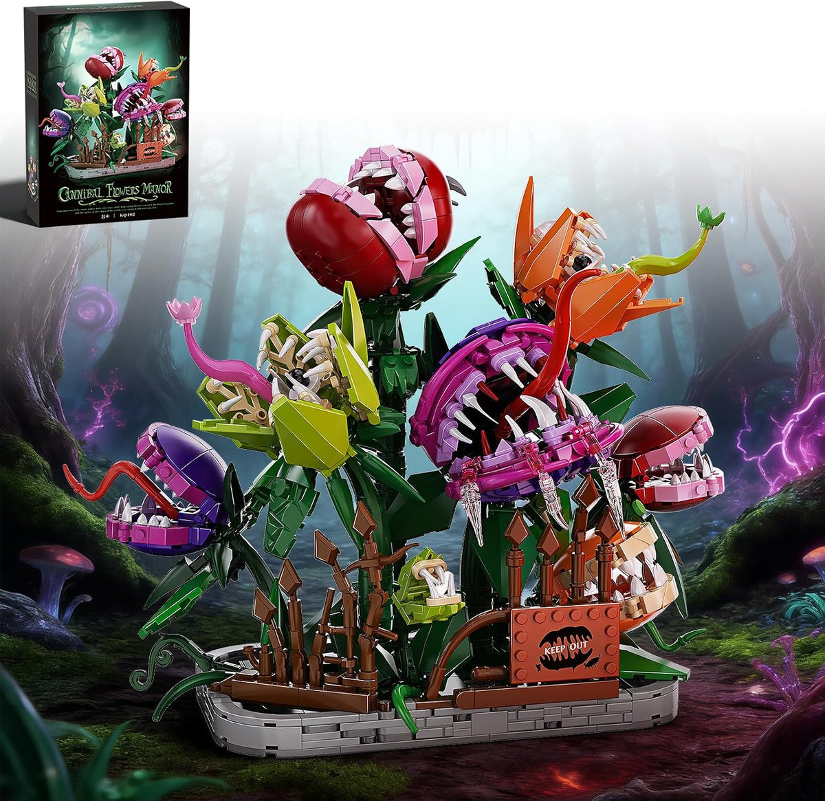 Audrey 2 Piranha Plant Building Block Set 1266PCS Monster Plant Kit