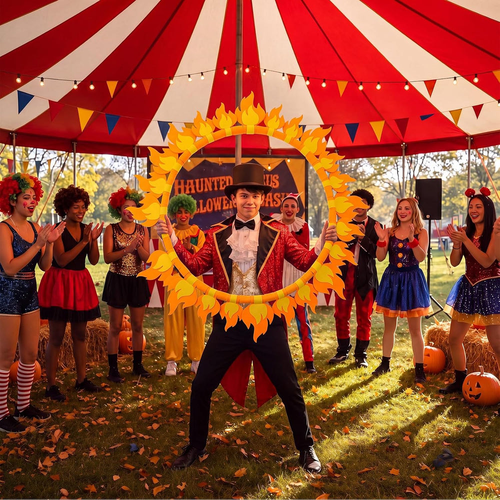 Yalikop 27 in Fun Halloween Circus Fire Ring Hoop Costume Prop