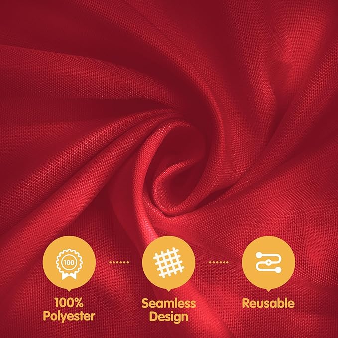 BRILLMAX 8 Pack Burgundy Tablecloths for 8 Foot Rectangle Tables 60 x 126 Inch - 8ft Rectangular Bulk Linen Polyester Fabric Washable Cloth Cover for Wedding Reception Banquet Birthday Party