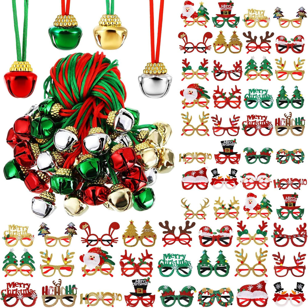 Hiboom 100 Pcs Christmas Party Favors Bulk Holiday Accessories