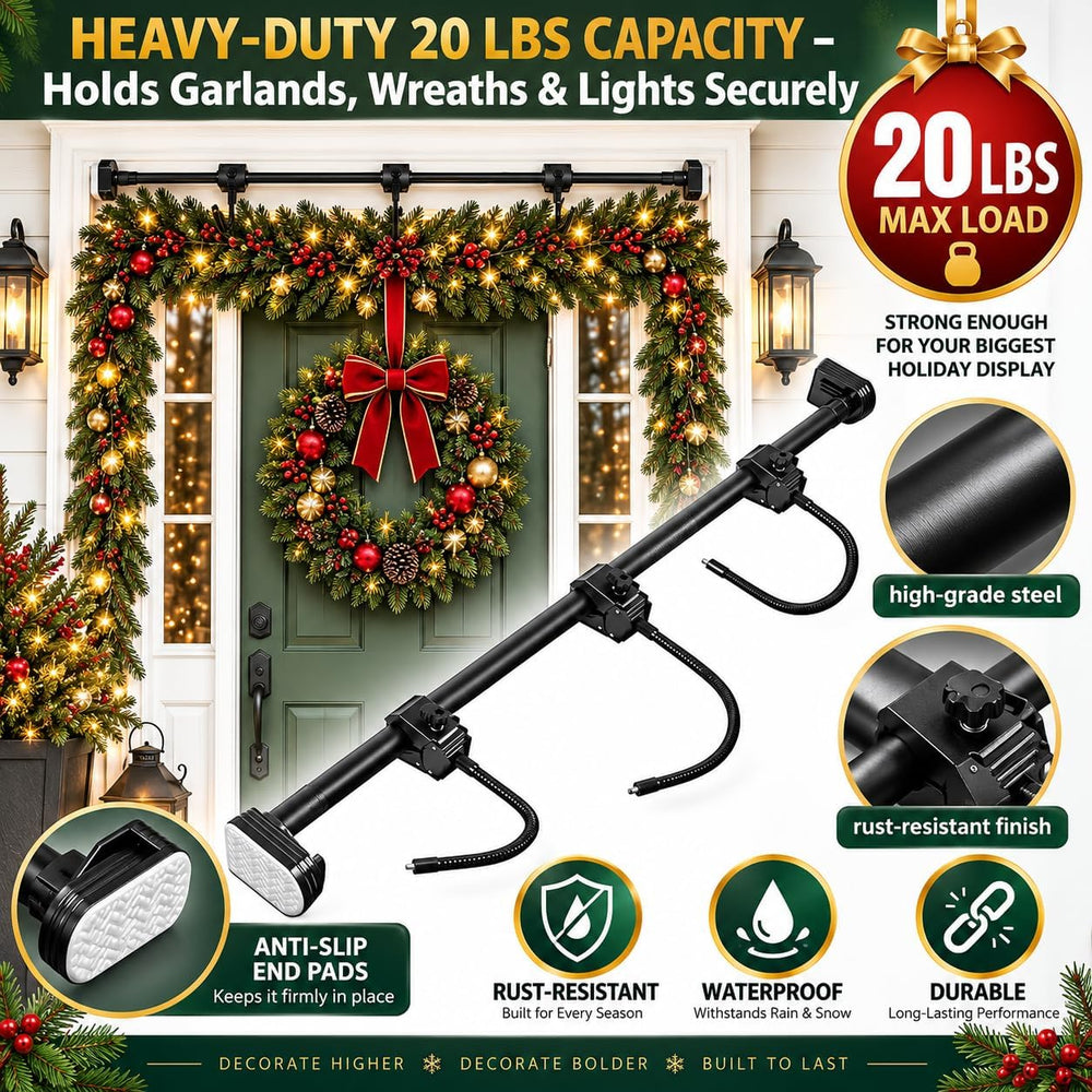 Garland Hanger for Front Door, Large Adjustable Front Door Garland Hanger