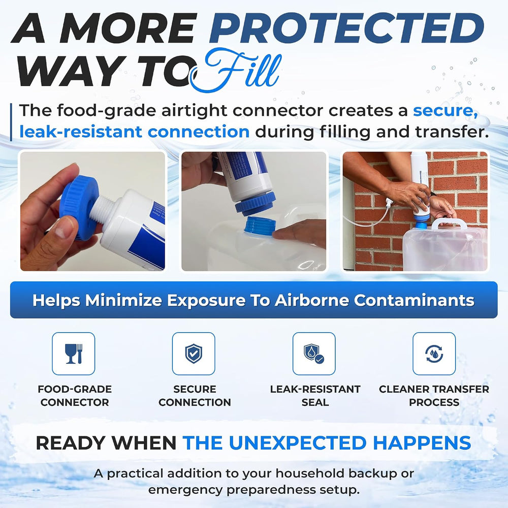 EZ Jug Ready Source – 5 Gallon Collapsible Water Jug with Filter System