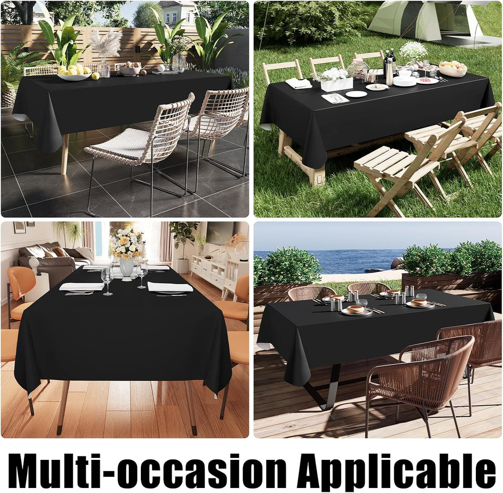 Smiry Rectangle Table Cloth 54"x120", Waterproof Wipeable Vinyl Tab...