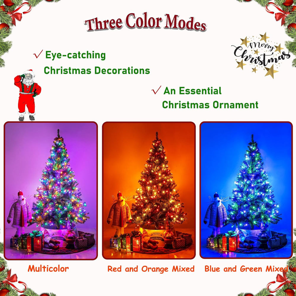 Sunnyglade 4Ft Premium Artificial Christmas Tree with 240 LED Multicolor
