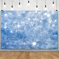 YongFoto Silver Blue Glitter Backdrop 12x10ft Silver Light Spots Blue Sequin Bokeh Photography Background Birthday Bridal Shower Wedding Photography Background Party Banner Portraits Photoshoot Props