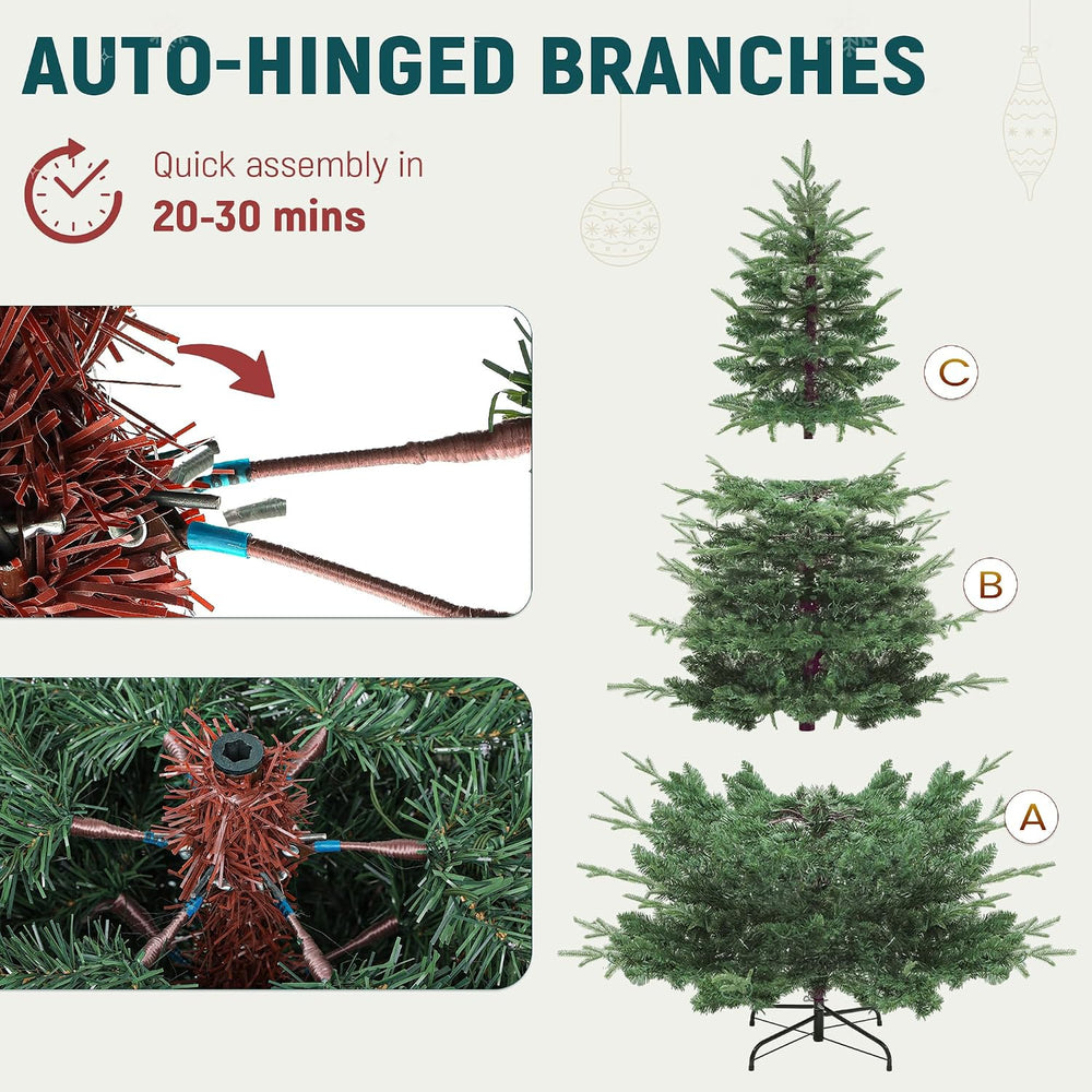 YITAHOME 7.5ft Prelit Aspen Fir Artificial Christmas Tree with Remote