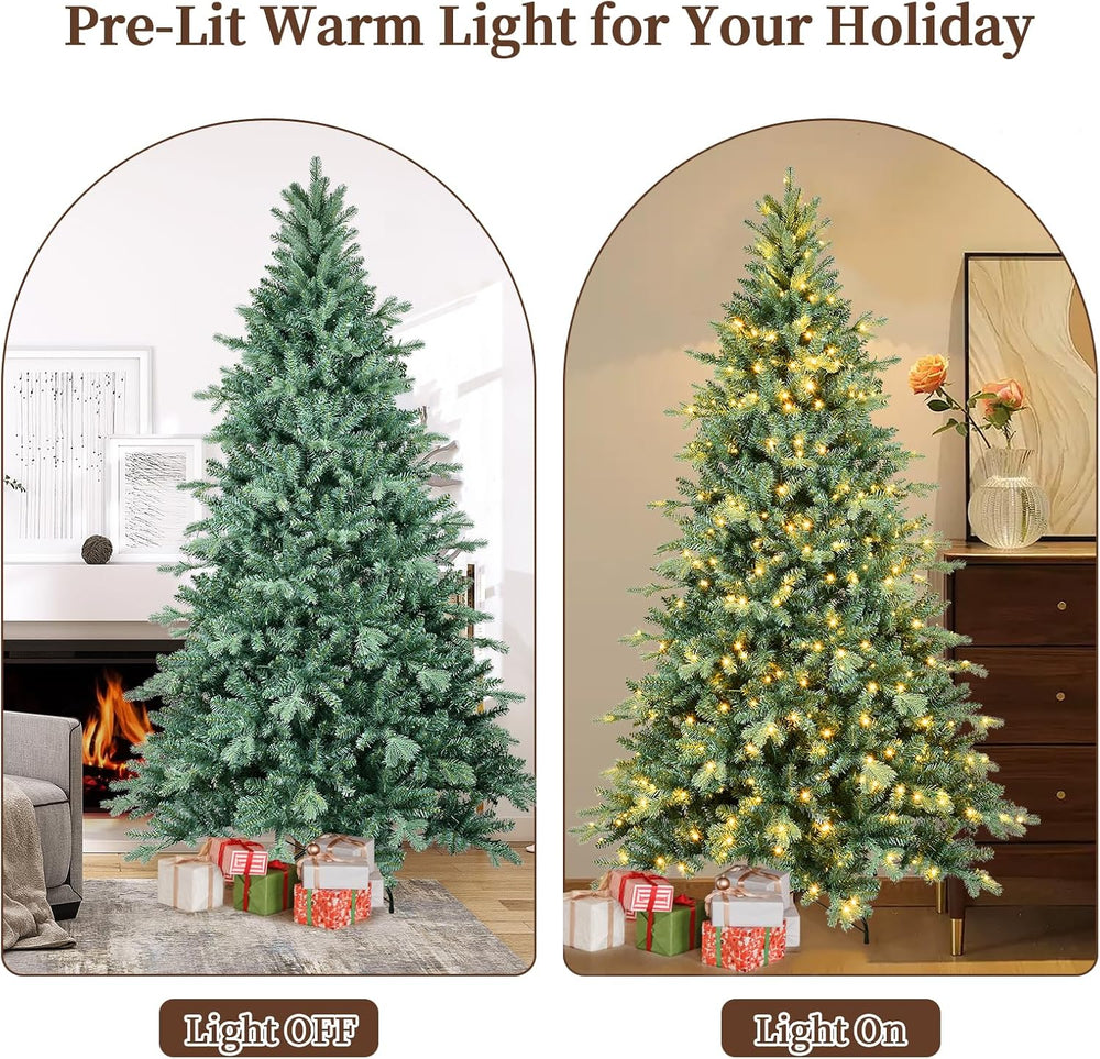 5 ft Prelit Artificial Blue Spruce Christmas Tree with 250 Light