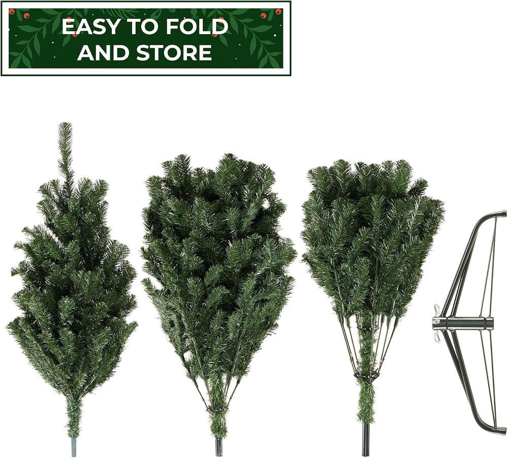 Casafield 9FT Realistic Green Spruce Unlit Artificial Holiday Christmas Tree ...