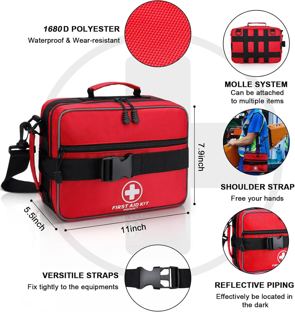 Poygik Premium 420-Piece Large First Aid Kit for Home, Car, Camping