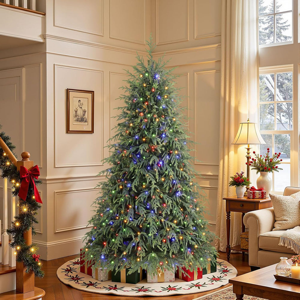 SHareconn 6ft Prelit Artificial Norfolk Pine Christmas Tree Color Lights